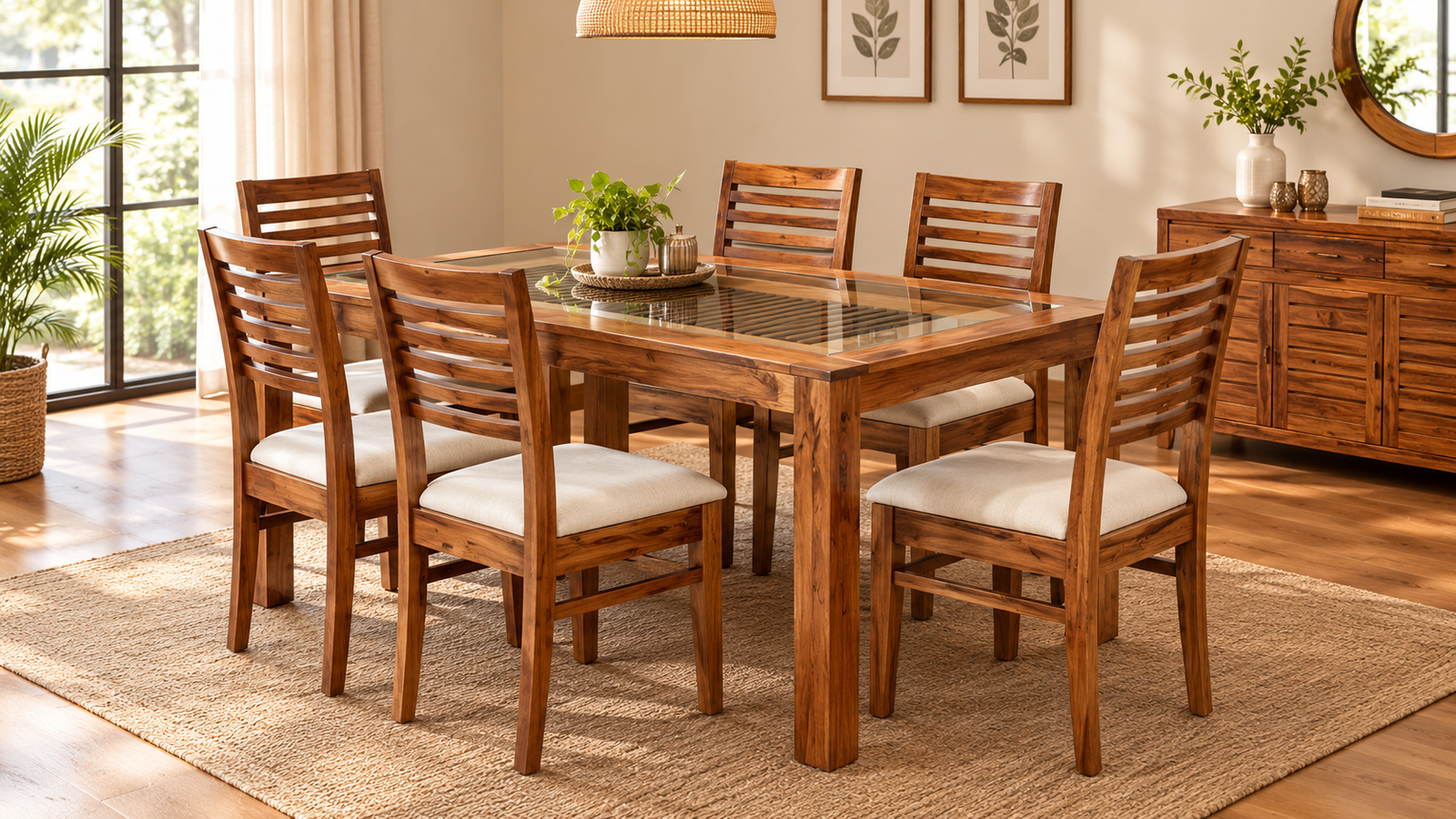 Solid Teak Dining Set